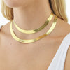  Wide Herringbone Necklace - Adina Eden's Jewels
