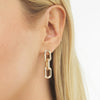  Large Link Drop Stud Earring - Adina Eden's Jewels