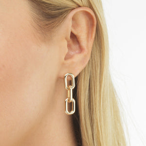  Large Link Drop Stud Earring - Adina Eden's Jewels