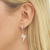  CZ Bolt Huggie Earring - Adina Eden's Jewels