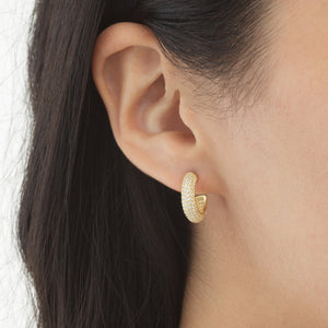  CZ Mini Hoop Earring - Adina Eden's Jewels