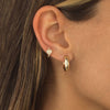  Diamond Heart Huggie Earring 14K - Adina Eden's Jewels