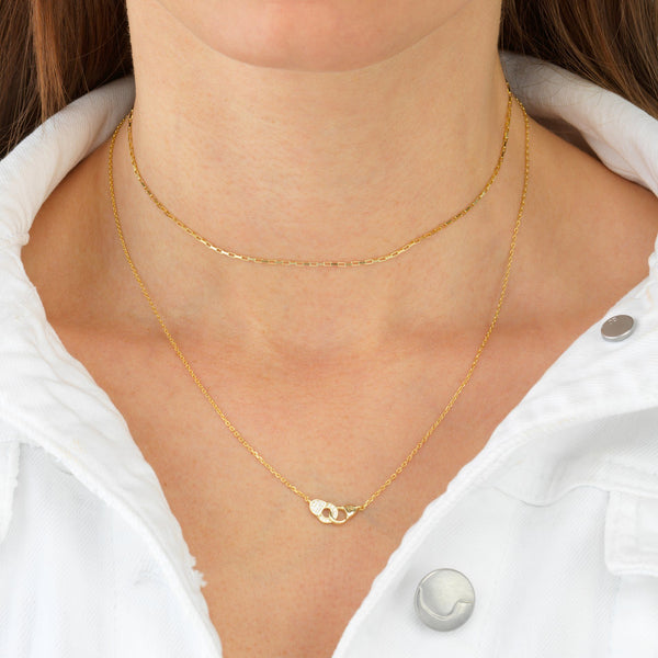 Gold Baby Handcuff Necklace Adina Eden Jewels