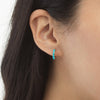  Turquoise Bead Huggie Earring 14K - Adina Eden's Jewels