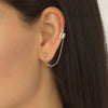  Chain Stud Ear Cuff 14K - Adina Eden's Jewels
