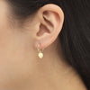  Heart Dangle Hoop Earring 14K - Adina Eden's Jewels