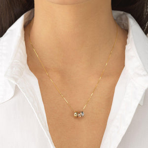  Trio Ring Necklace 14K - Adina Eden's Jewels