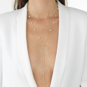  Mini Pearl Lariat - Adina Eden's Jewels