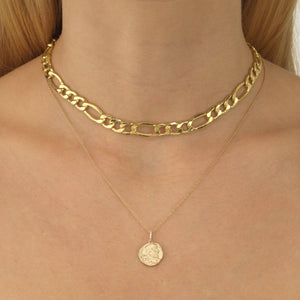  Diamond Coin Necklace 14K - Adina Eden's Jewels