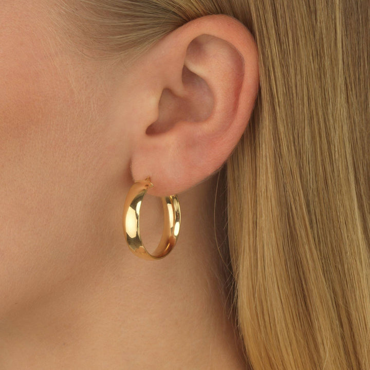  Wide Hoop Earring 14K - Adina Eden's Jewels