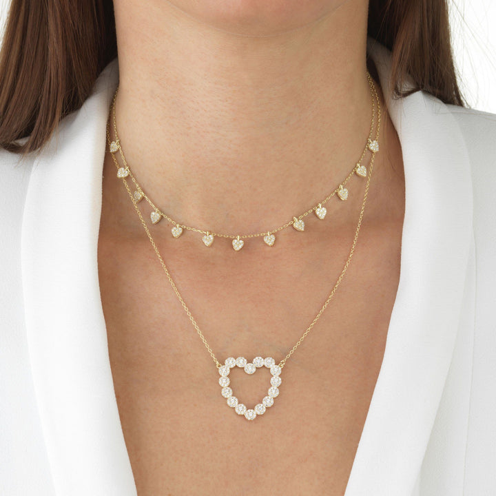  Heart Charm Necklace - Adina Eden's Jewels
