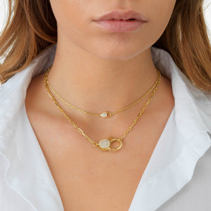  Large CZ Clasp Necklace - Adina Eden's Jewels
