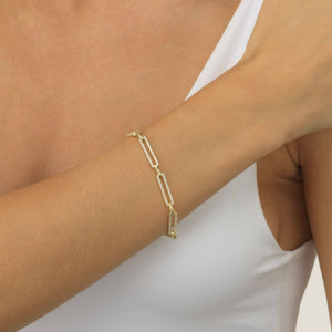  Pavé Oval Link Bracelet - Adina Eden's Jewels