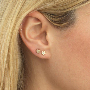  Diamond Stars Stud Earring 14K - Adina Eden's Jewels