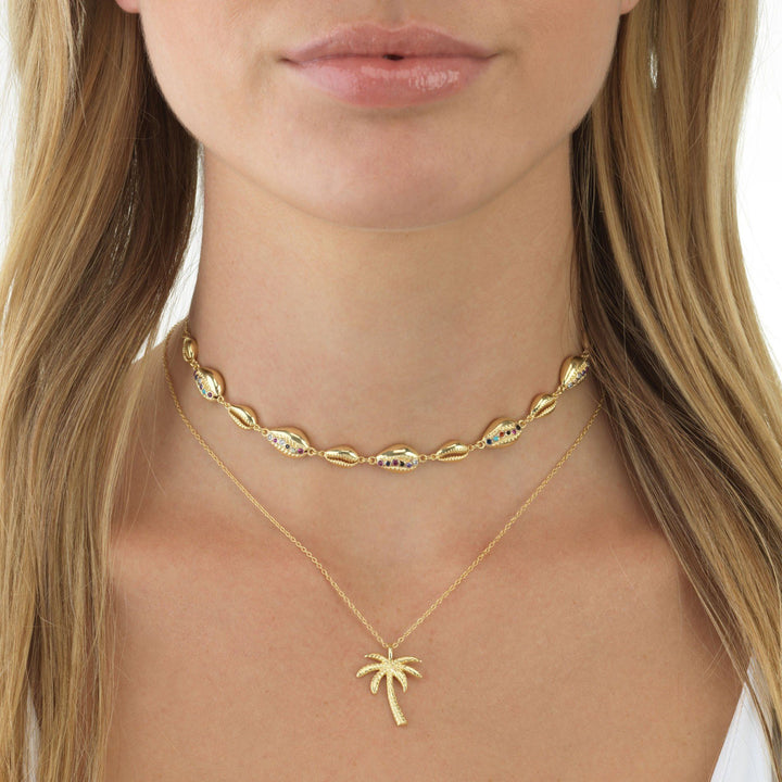  Palm Tree Necklace - Adina Eden's Jewels