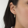  Lock Dangle Hoop Earring 14K - Adina Eden's Jewels