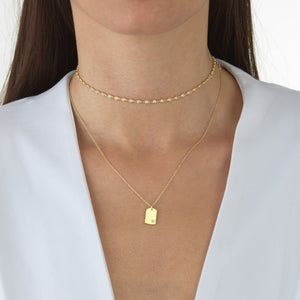  Rainbow Bezel Chain Choker - Adina Eden's Jewels