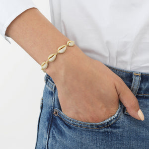  Pavé Shell Bracelet - Adina Eden's Jewels