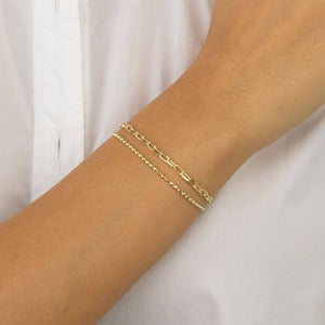  Oval Link X Ball Chain Bracelet - Adina Eden's Jewels