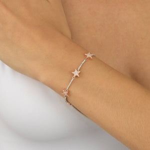  Two-Tone Starz Bracelet - Adina Eden's Jewels