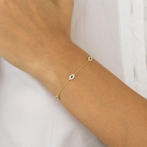  Sapphire Evil Eye Bracelet - Adina Eden's Jewels