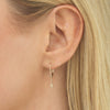  Diamond Lightning Bolt Huggie Earring 14K - Adina Eden's Jewels