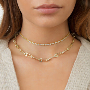  Bezel Tennis Choker - Adina Eden's Jewels