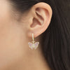  CZ Pink Butterfly Huggie Earring - Adina Eden's Jewels