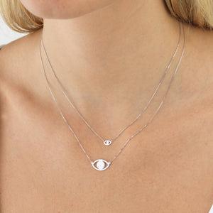  Large Evil Eye Necklace 14K - Adina Eden's Jewels