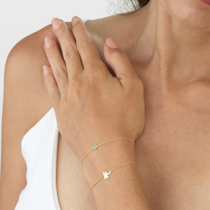  Palm Tree Adjustable Bracelet 14K - Adina Eden's Jewels