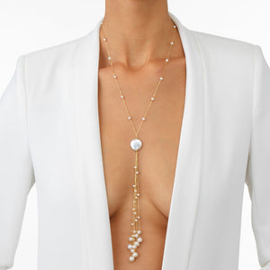  Pearl Chain Lariat - Adina Eden's Jewels