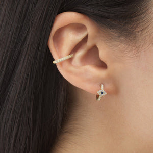  Evil Eye Huggie Earring - Adina Eden's Jewels