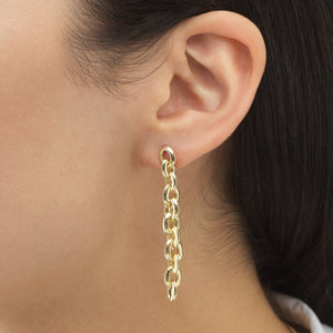  Chain Drop Stud Earring - Adina Eden's Jewels