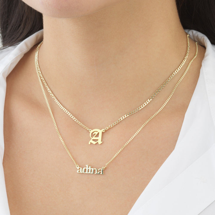 Adina Eden Mini Lowercase Nameplate Necklace | Personalized Custom Jewelry