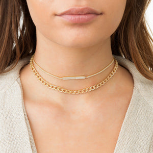  Pavé Tennis Bar Choker - Adina Eden's Jewels