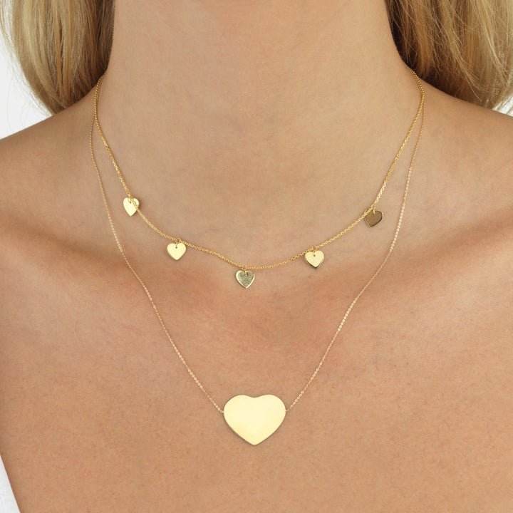  Heart Necklace 14K - Adina Eden's Jewels