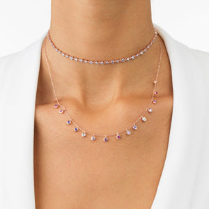  Pastel Bezel Necklace - Adina Eden's Jewels