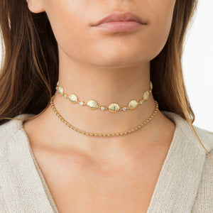  Shell Bezel Choker - Adina Eden's Jewels