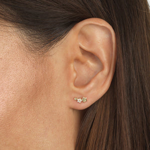  Star Trio Stud Earring 14K - Adina Eden's Jewels