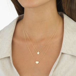  Engravable Mini Heart Necklace 14K - Adina Eden's Jewels
