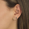  Double Bezel Stud Earring 14K - Adina Eden's Jewels
