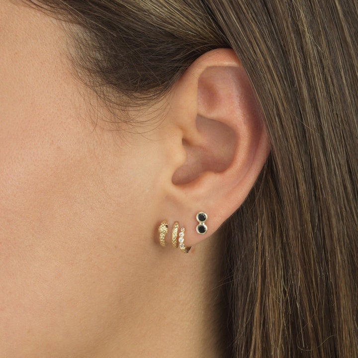  Curved Snake Stud Earring 14K - Adina Eden's Jewels