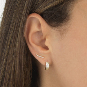  Thin Bar Ear Climber 14K - Adina Eden's Jewels