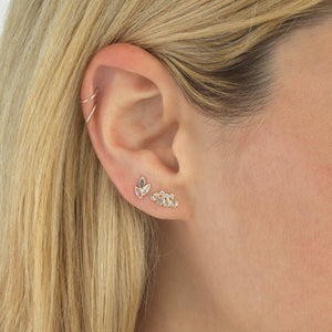  Pastel Leaf Stud Earring 14K - Adina Eden's Jewels