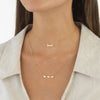  Heart Row Necklace 14K - Adina Eden's Jewels