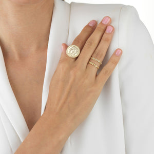  Greek Coin Links Ring - Adina Eden's Jewels