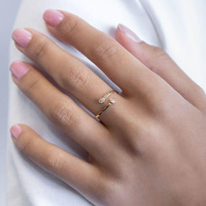  Double Solitaire Ring - Adina Eden's Jewels