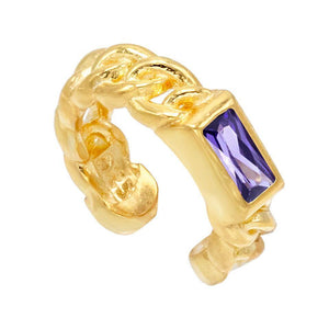 Lilac Links Stone Ear Cuff - Adina Eden's Jewels
