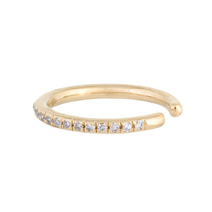  Diamond Thin Ear Cuff 14K - Adina Eden's Jewels