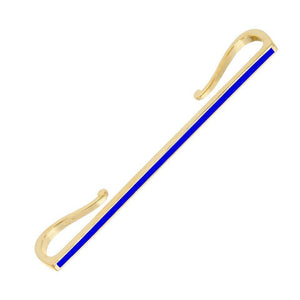 Sapphire Blue Full Ear Enamel Bar Cuff - Adina Eden's Jewels